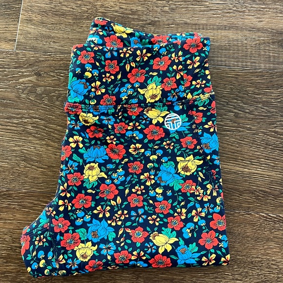 Tory Sport by Tory Burch Chevron Floral Leggings 7/8 Small - Picture 1 of 8